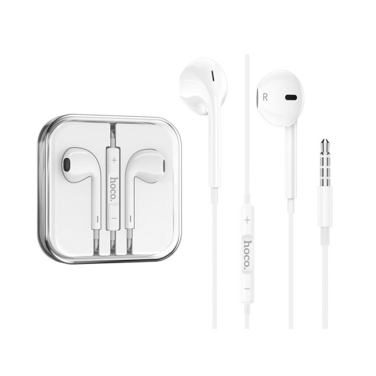 Hoco Earphones M80 Original Series with mic and one button operation control 3.5 mm Audio Jeck White Hoco Earphones M80 Original Series with mic and one button operation control 3.5 mm Audio Jeck White